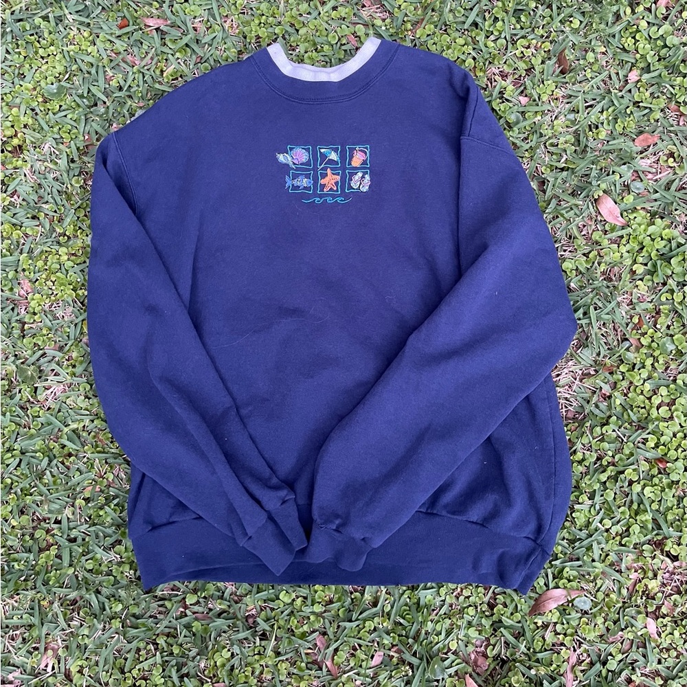 80s beachy crewneck
